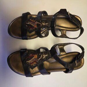 Natural Soul by Naturalizer, Brown Wedge Sandal, size 6.5